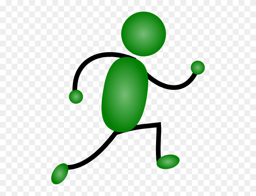 Transparent Jog Clipart - Blue Stick Figure Png