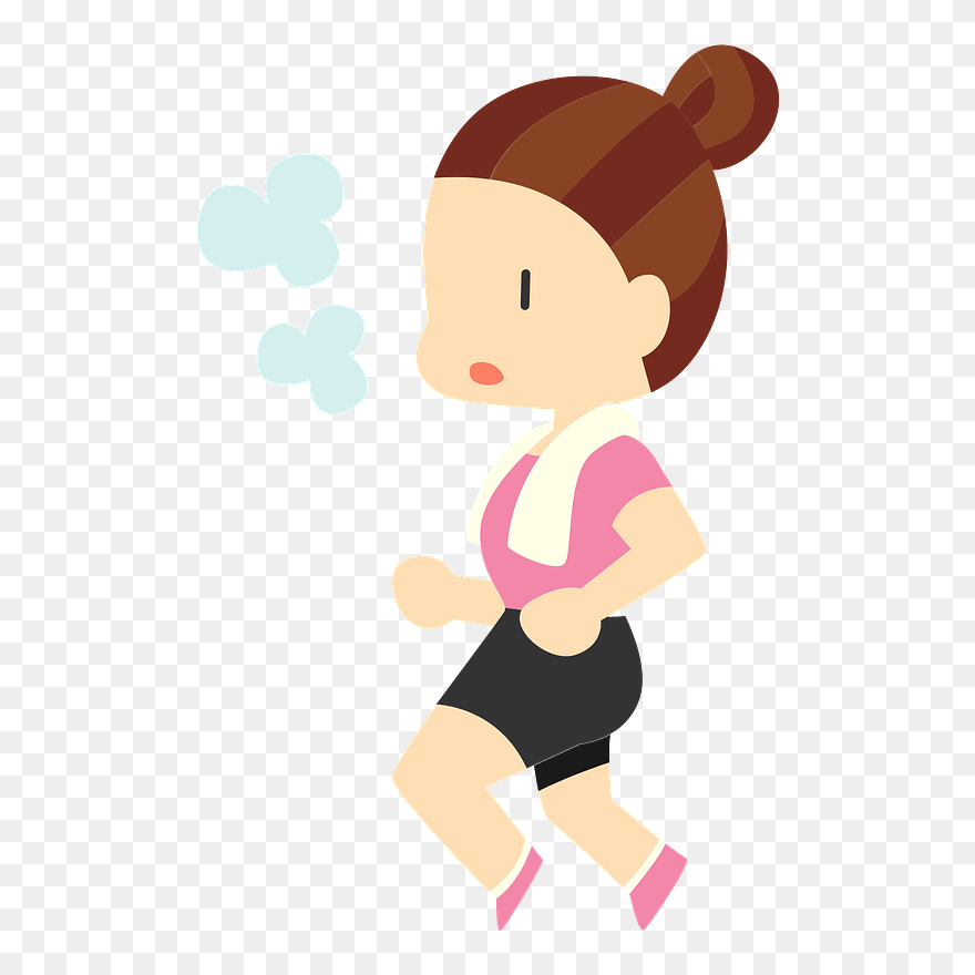 Woman Jogging Clipart - 肥満 ジョギング イラスト 無料 - Png Download