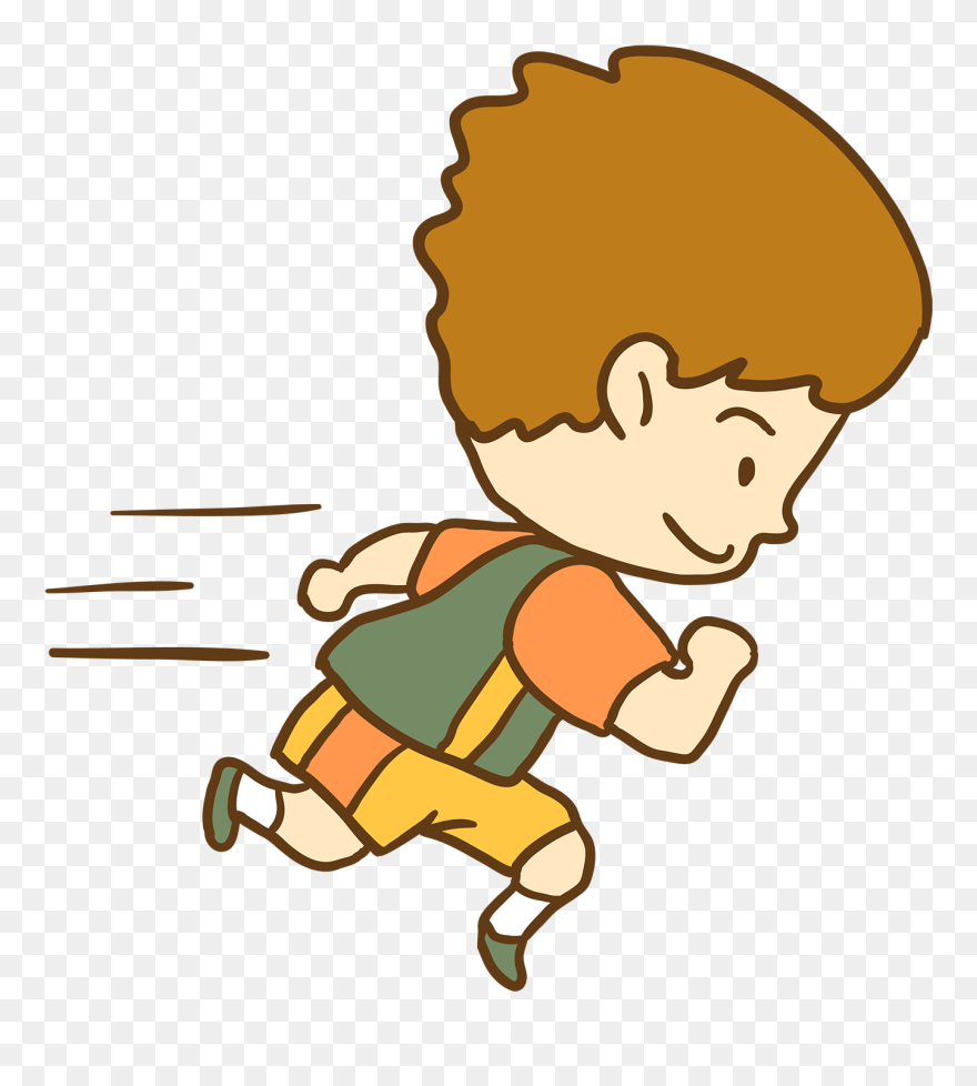 Running Cartoon Jogging Boy Runner - Boy Running Cartoon Png Clipart