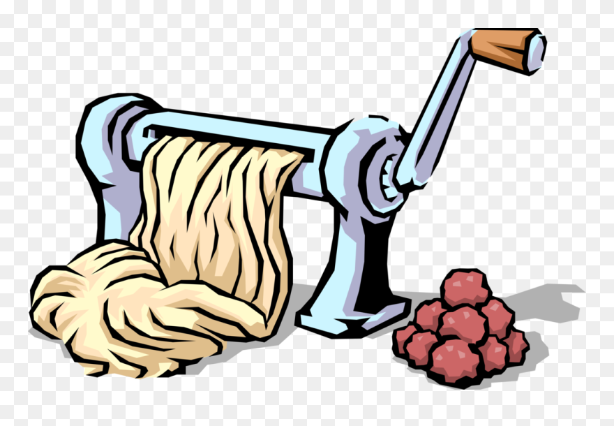 Vector Illustration Of Fresh Italian Pasta Spaghetti - Pasta Maker Clipart - Png Download
