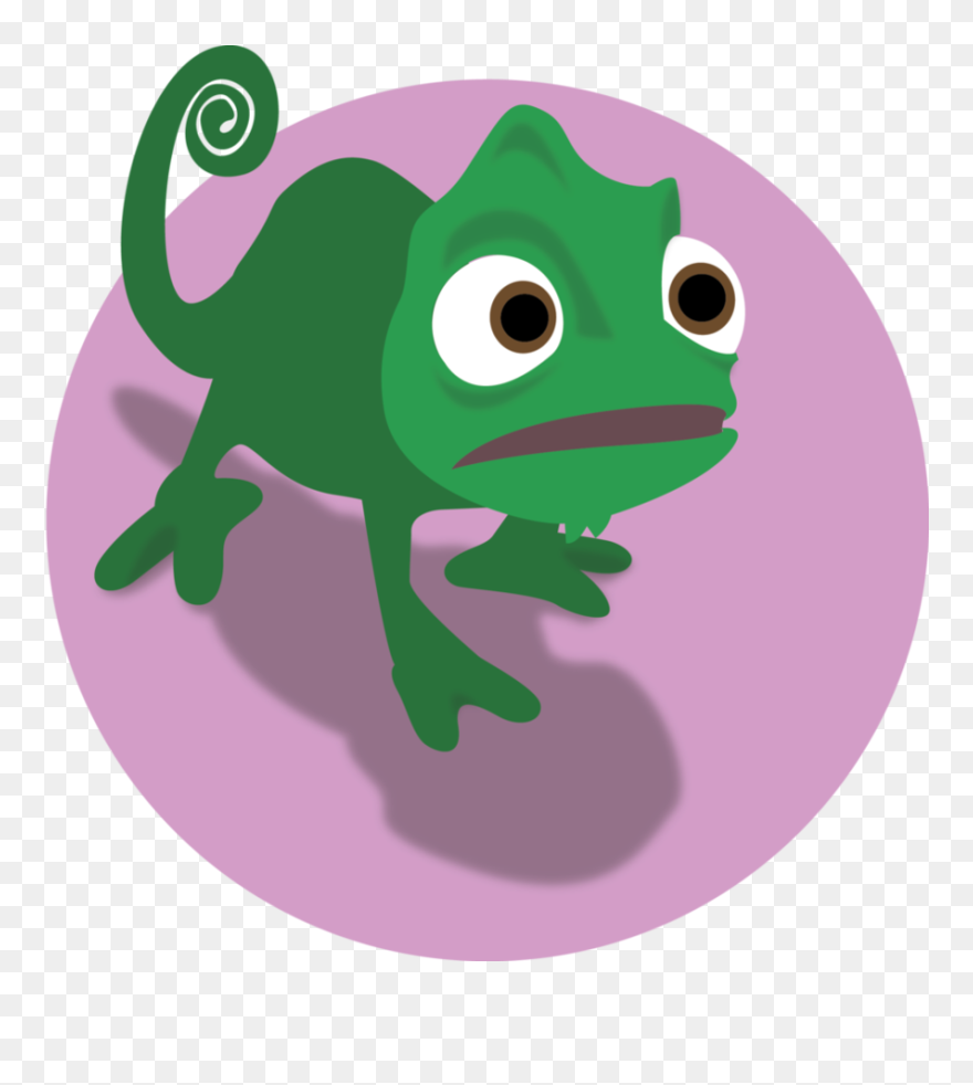 Chameleon Clipart Tangled - Easy Pascal Tangled Drawing - Png Download