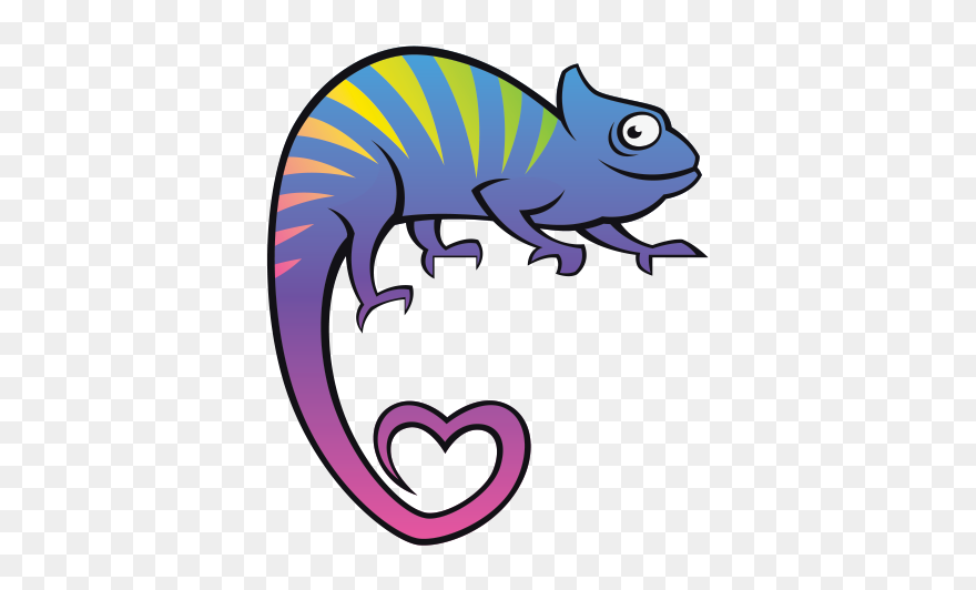Chameleon Clipart Single Animal - Cartoon Chameleon Transparent - Png Download