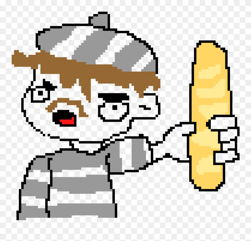 Baguette Pixel Art Clipart