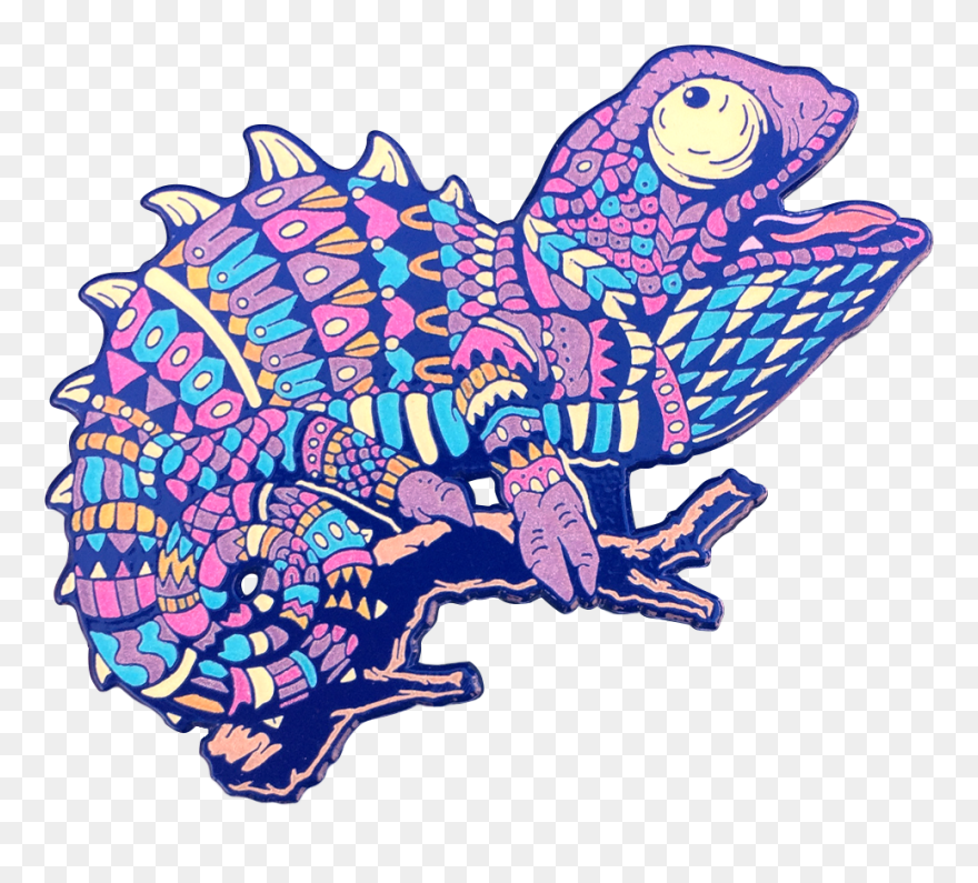 Amethyst Chameleon Pin - Clip Art - Png Download