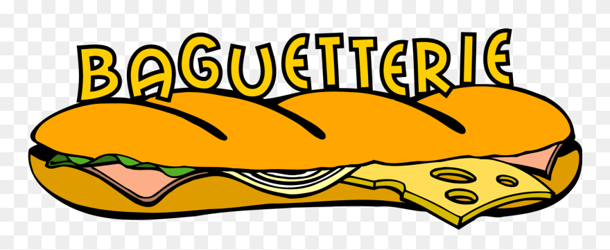 Baguette Ink Drawing Logo Illustration Graphmics - Sandwich Logo Drawing Baguette Clipart