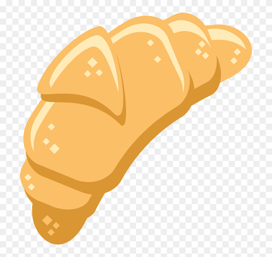 Croissant Emoji Clipart - Pastry Emoji - Png Download