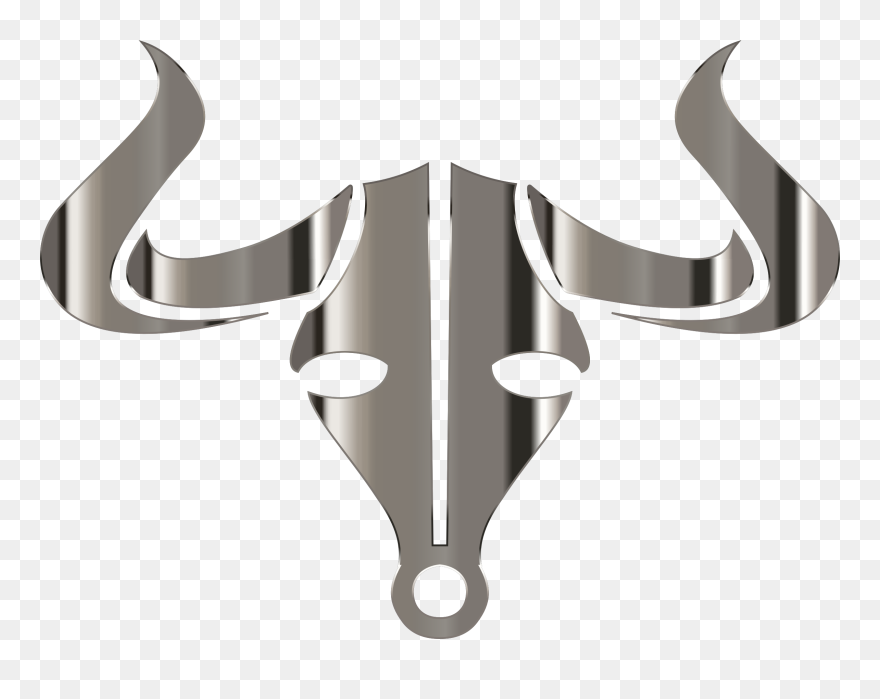 Polished Chrome Bull Icon No Background Clip Arts - Bull Logo No Background - Png Download