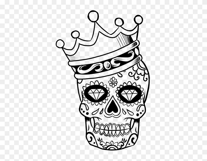 Skull Drawing Day Of The Dead Clipart