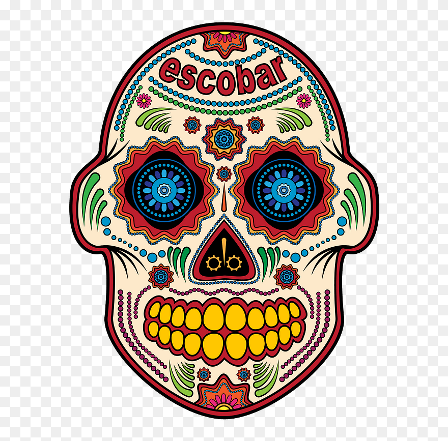 Sugar Skull Clipart - Skull - Png Download