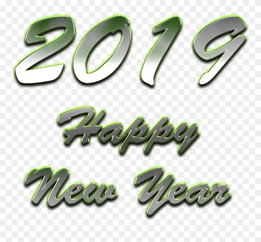 Transparent Happy New Year Clipart - Metal - Png Download