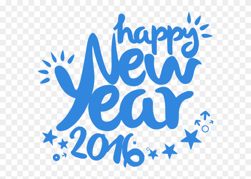 Transparent 2016 New Years Clipart - Calligraphy - Png Download