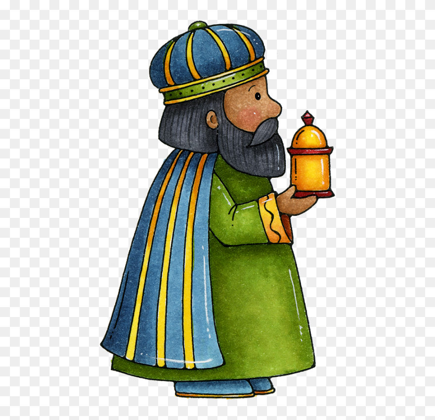 Manger Clipart Wisemen - Rey Mago Baltasar Dibujo - Png Download