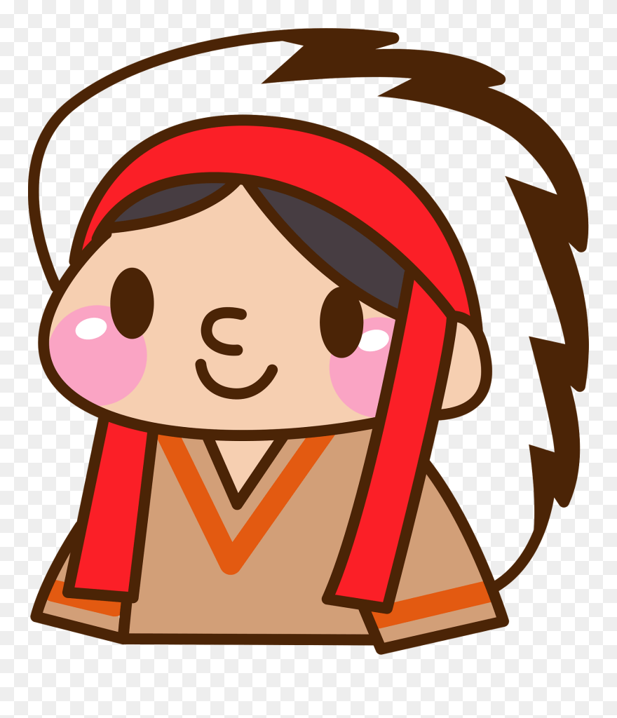 Native American Clipart Head - Png Download