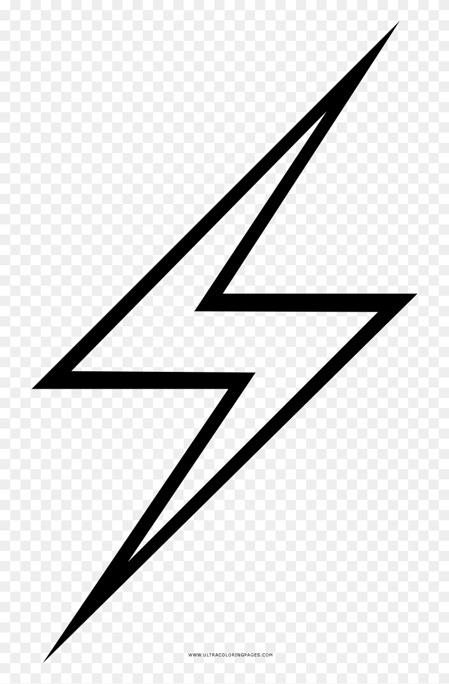 Lightning Bolt Coloring Page - Simple Lightning Bolt Drawing Clipart