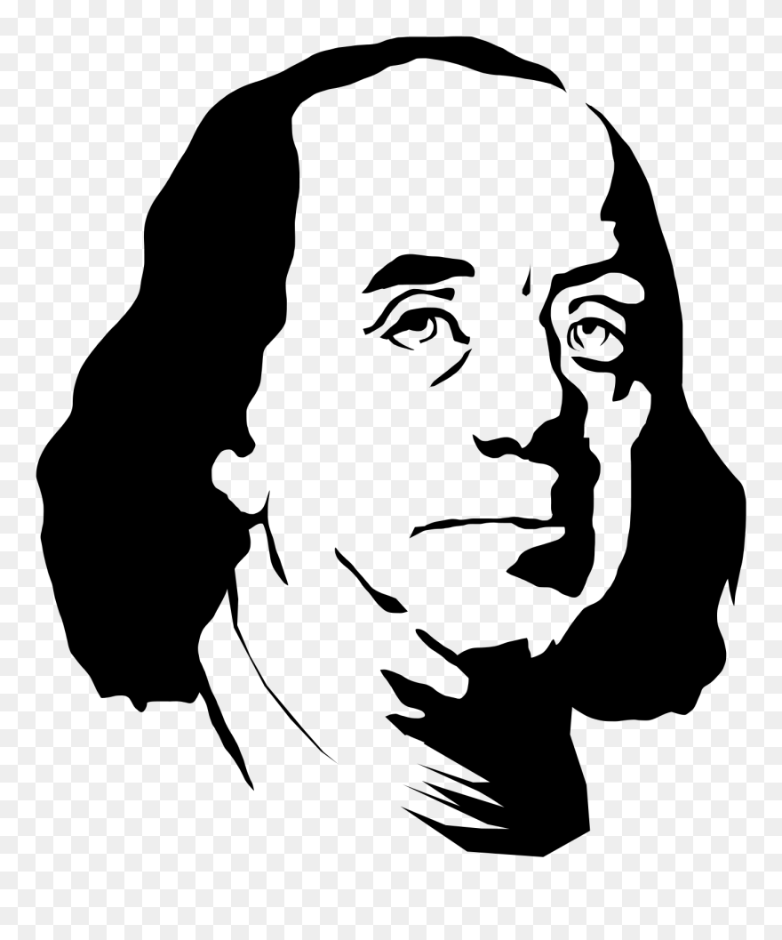 Benjamin Franklin Clipart Black And White - Png Download