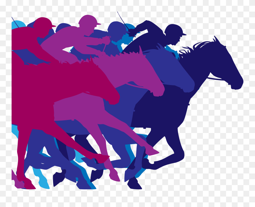Transparent Horses Running Clipart - Melbourne Cup Horses Clipart - Png Download