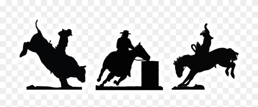 Image Transparent Library Drawing Clip Art Transprent - Western Horse Riders Silhouette - Png Download