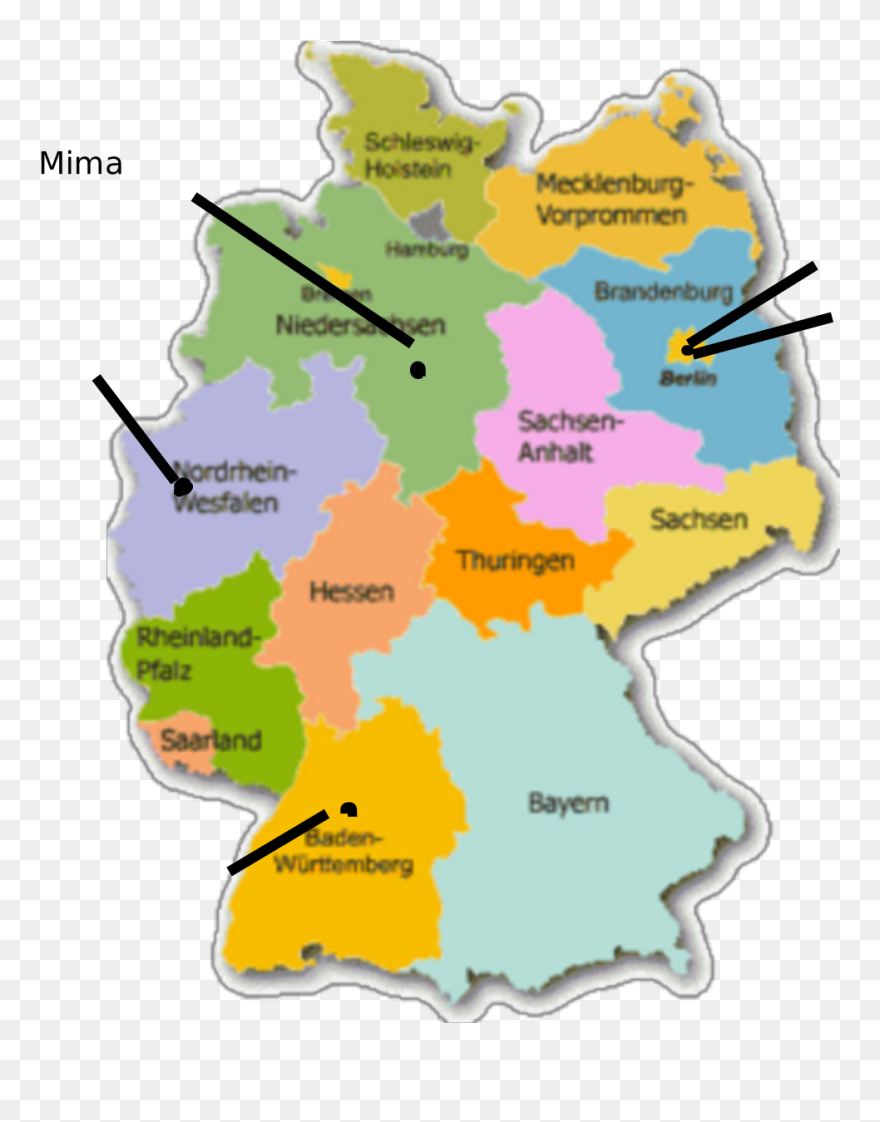 German United States Map Clipart
