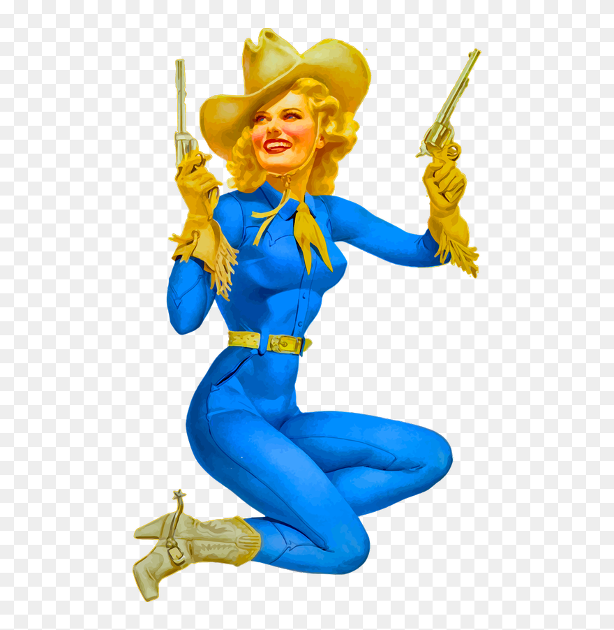 Download Vintage Cowgirl Pin Up Clipart (#5368228) - PinClipart