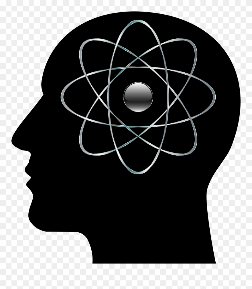 Cranium - Atoms With Black Background Clipart