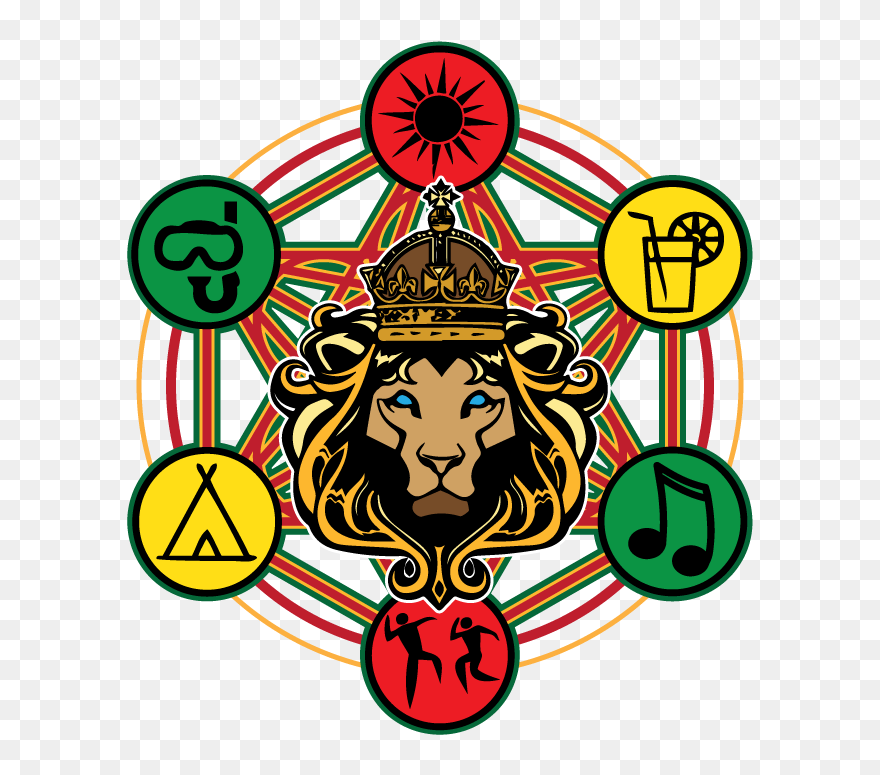 Reggae Clipart Transparent - Tribal Lion With Crown - Png Download