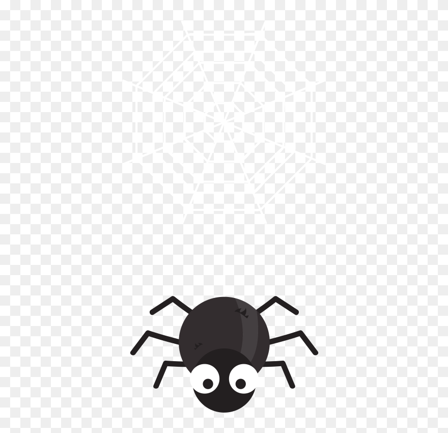 Spider Web Black House Spider - 蜘蛛 卡通 Clipart