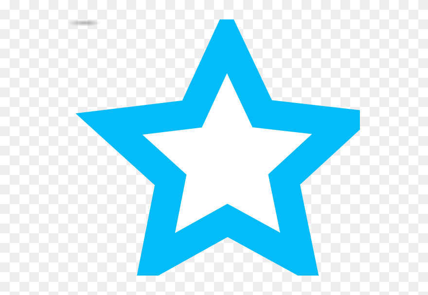 Sherriff Star Clipart Clipart Royalty Free Library - Light Blue Star Outline - Png Download