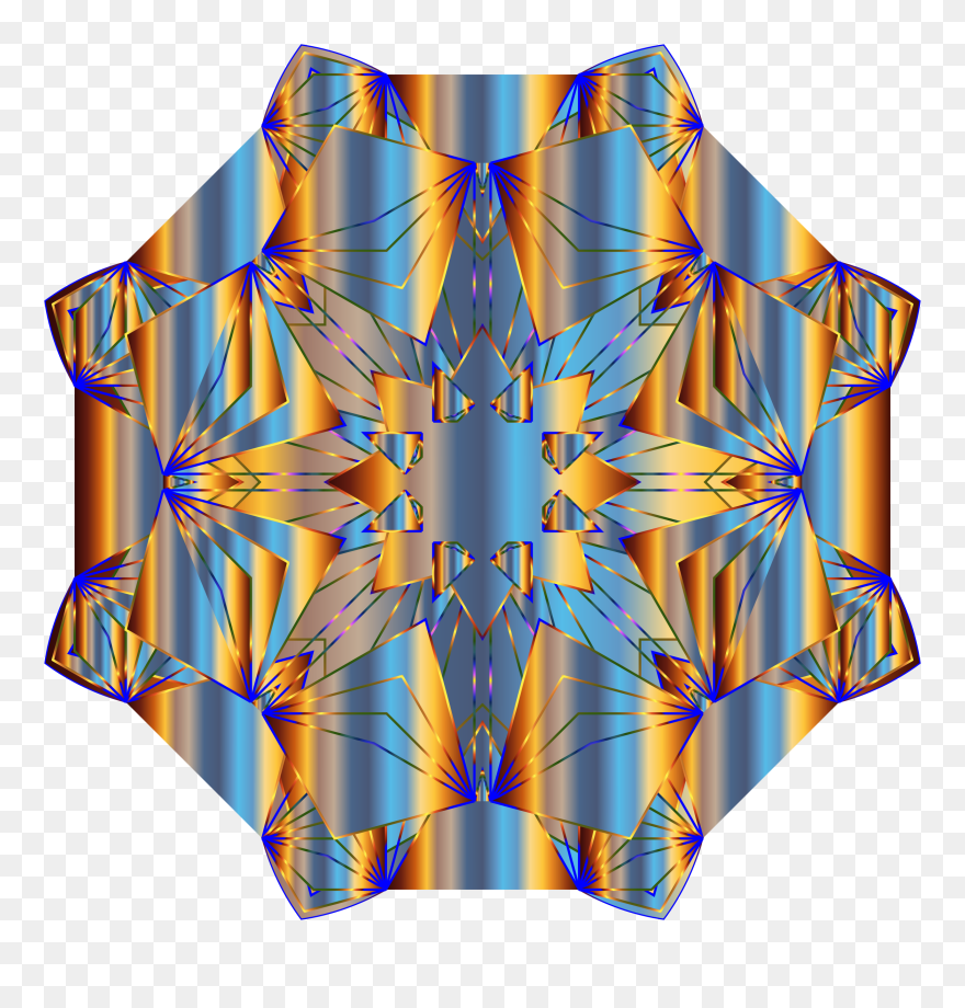Chromatic Star Mandala Clip Arts - Illustration - Png Download