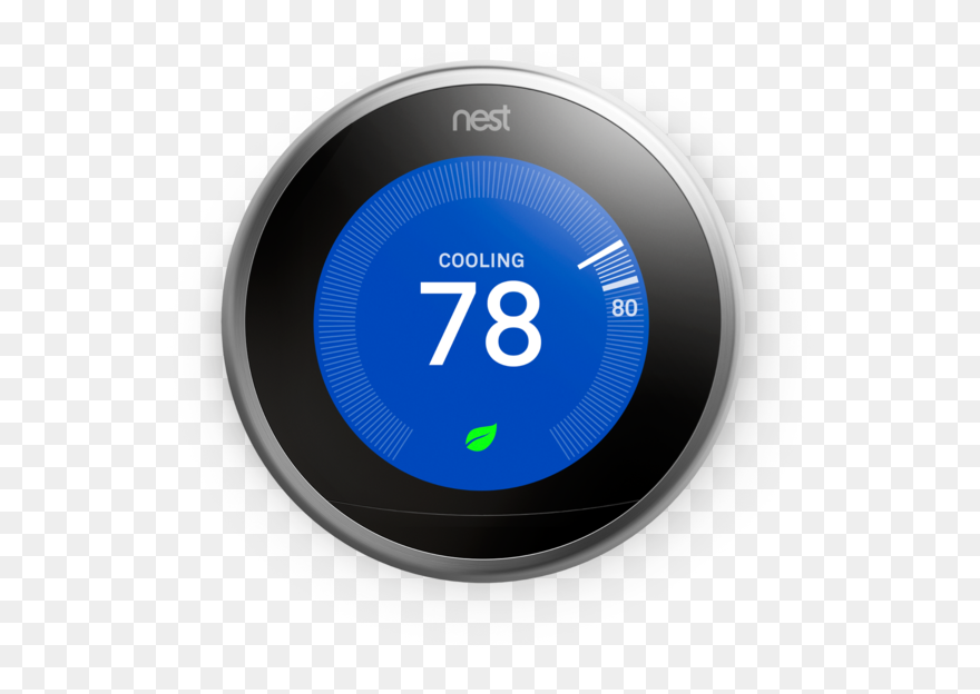 Learning Thermostat, 3rd Generation, Stainless Steel - Nest Thermostat Png Clipart