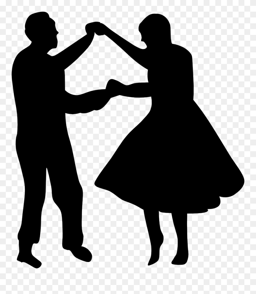 Clipart - Fifties Dancers - Dancing Clipart Transparent - Png Download