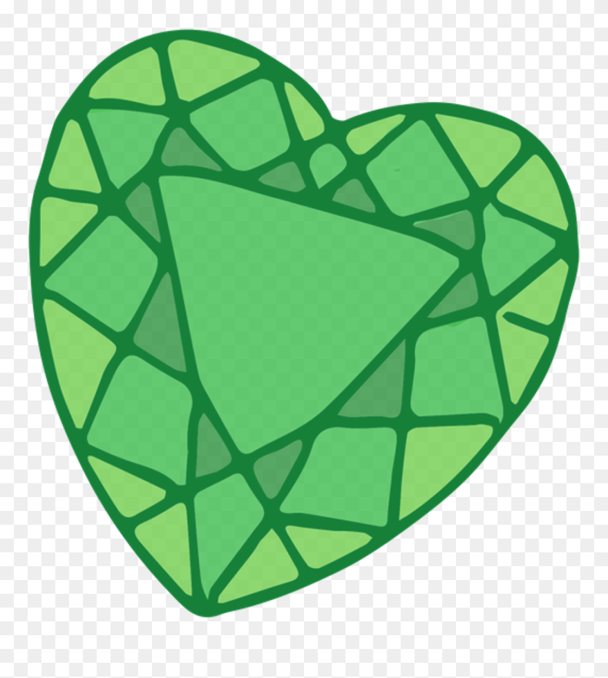 Emerald Clipart Green Gem - Heart - Png Download