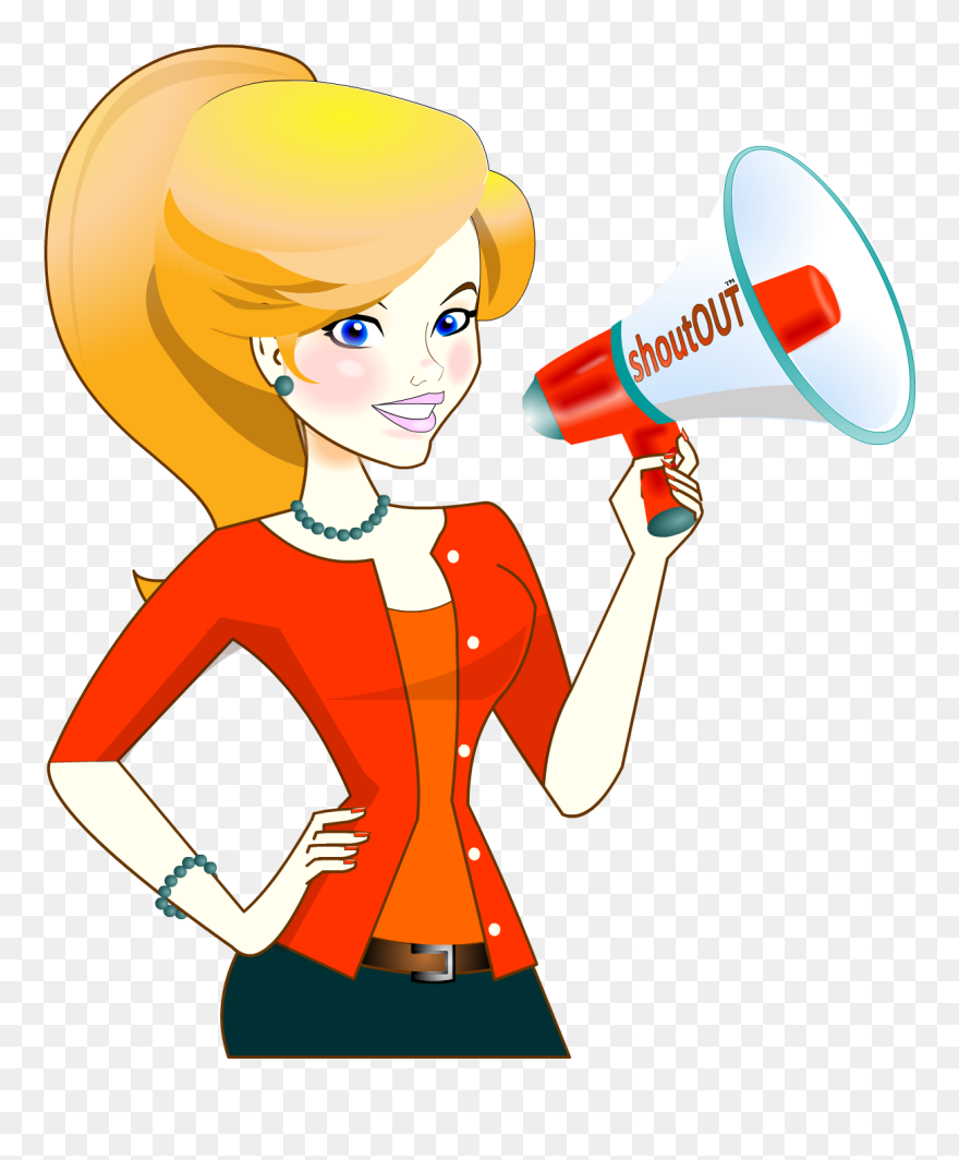 Transparent Shout Out Clipart - Shout Out Girl - Png Download