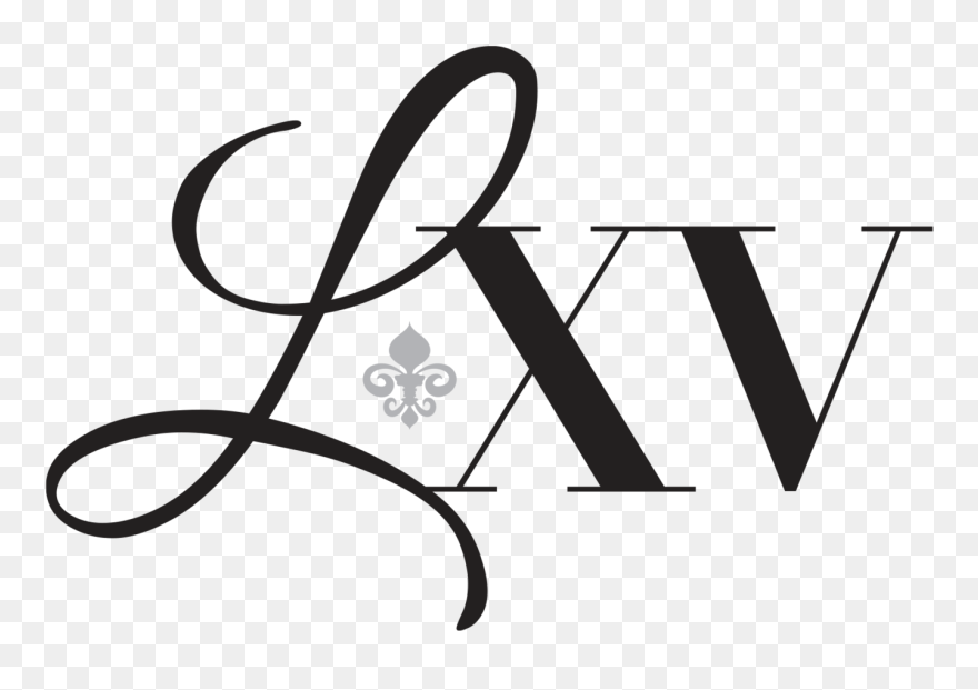 Transparent Emerald Clip Art Black And White - Logo Louis Xv - Png Download
