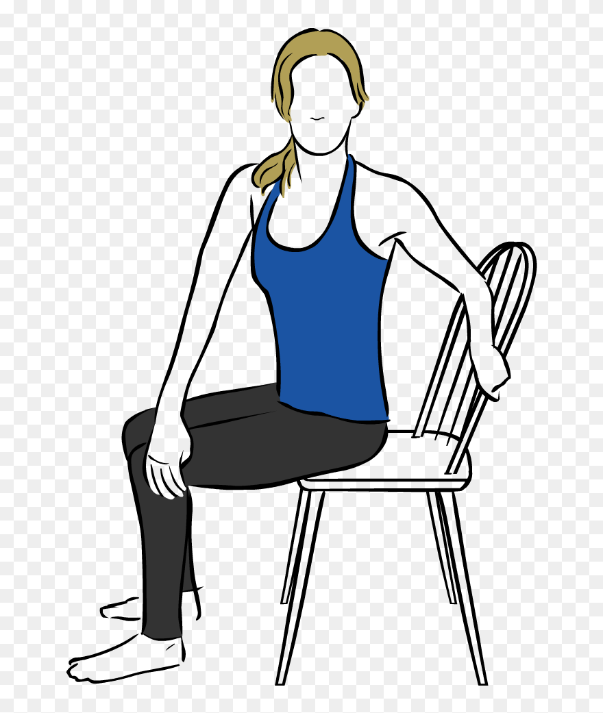 Meditation Clipart Calm Voice, Meditation Calm Voice - Seated Spinal Twist Clipart - Png Download