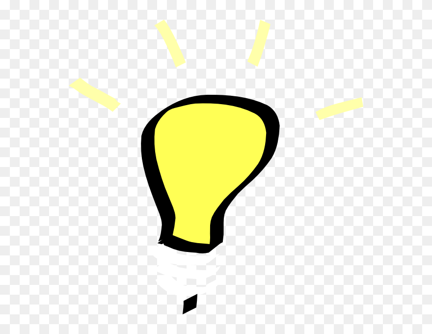 Lightbulb Thinking Clipart - Clip Art - Png Download