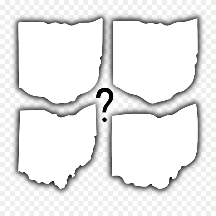Vector Ohio Black And White - Ohio's Shape Clipart