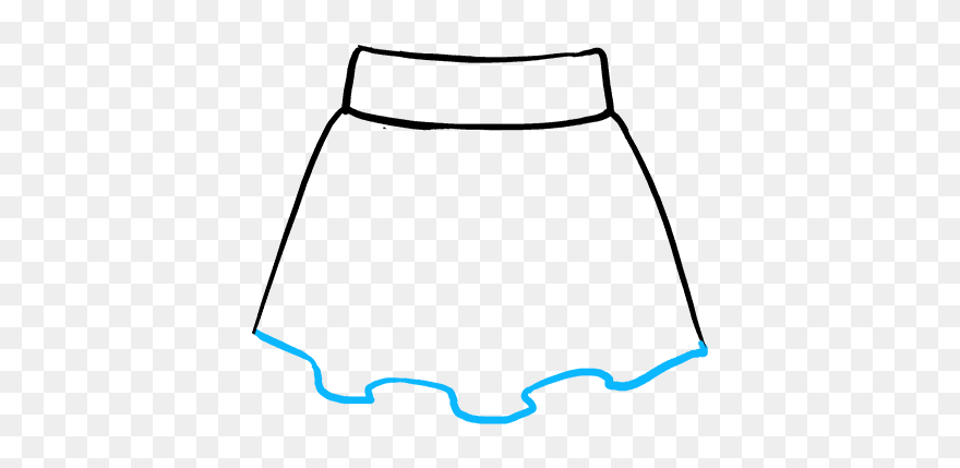 How To Draw A Skirt - Skirt Drawing Step By Step Clipart