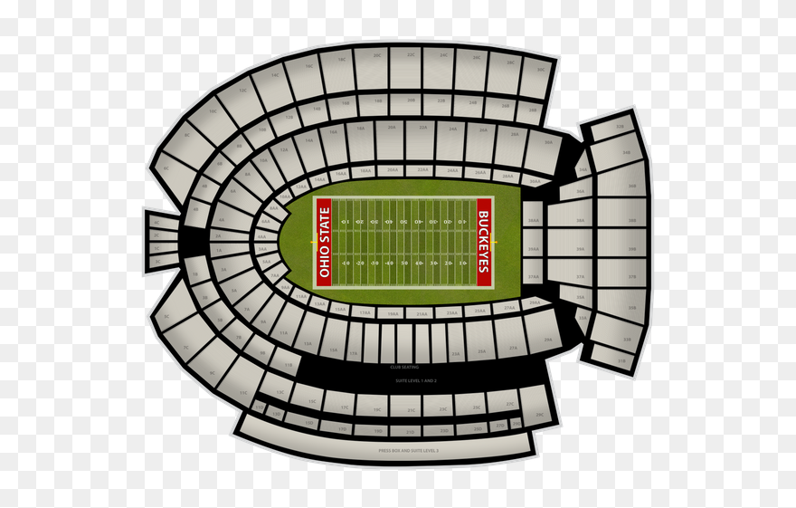 Osu Football Clipart Clip Stock Rutgers Football At - Ohio Stadium Clip Art - Png Download