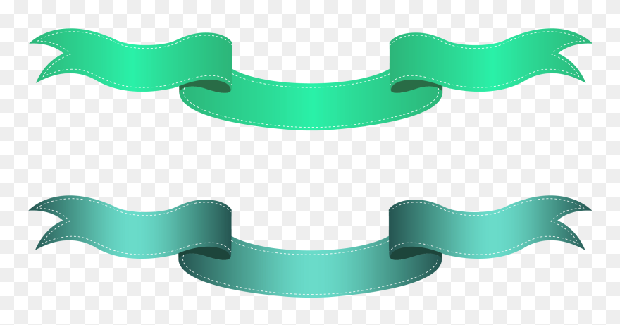 Green And Blue Transparent Banners Png Clipart Png - Clip Art