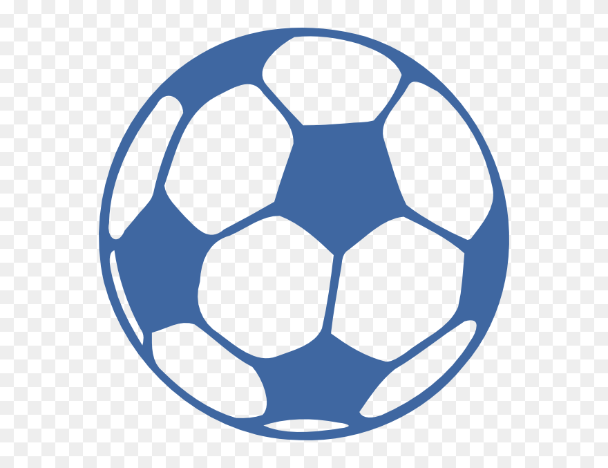 Blue Soccer Ball Vector Clipart
