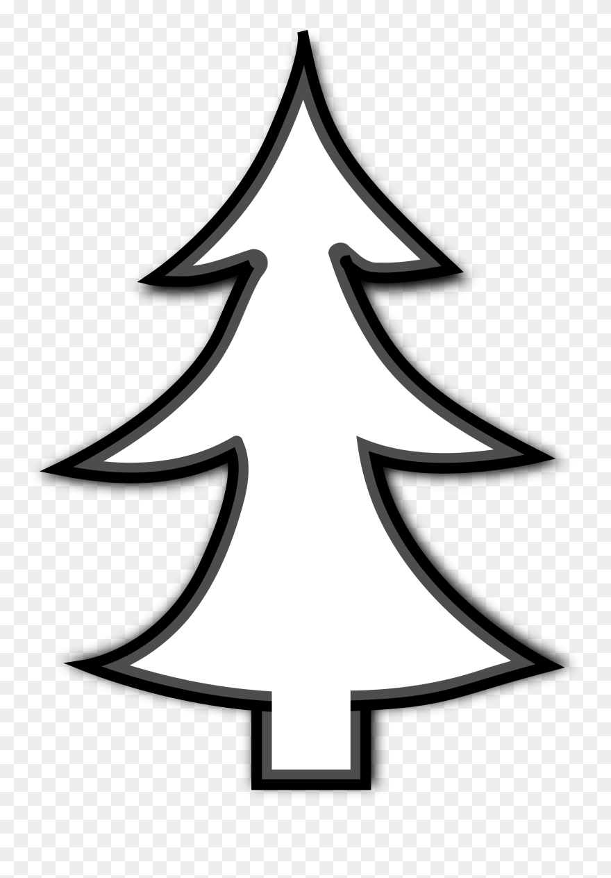 Christmas Tree Outline Clipart Image Royalty Free Library - Christmas Tree Outline Png Transparent Png