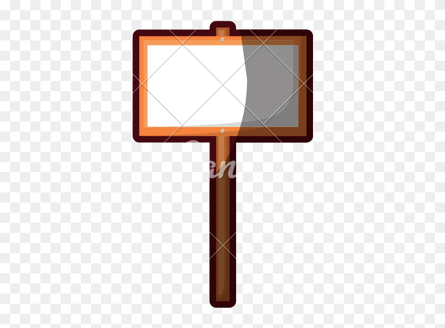 Wooden Clipart Billboard - Sign - Png Download