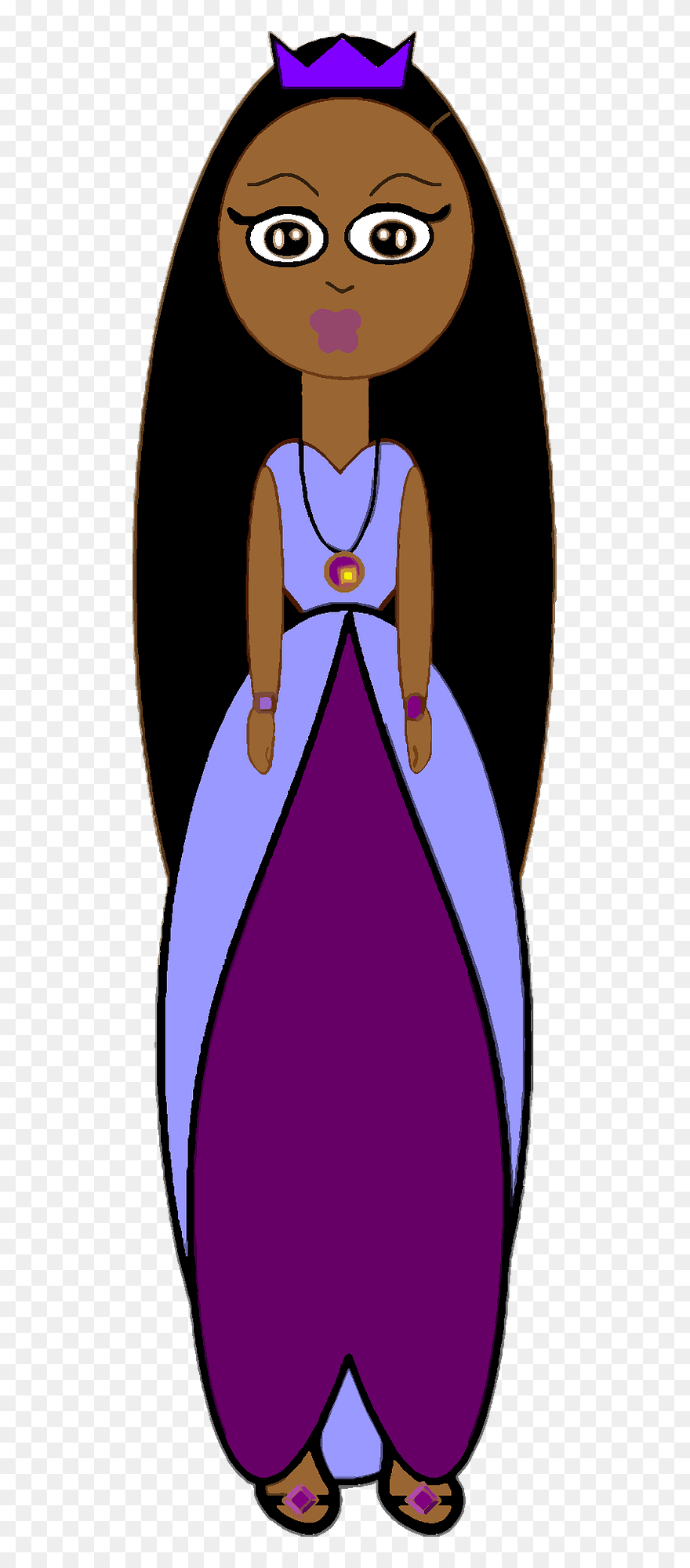 Black Princess Cartoon Png Clipart