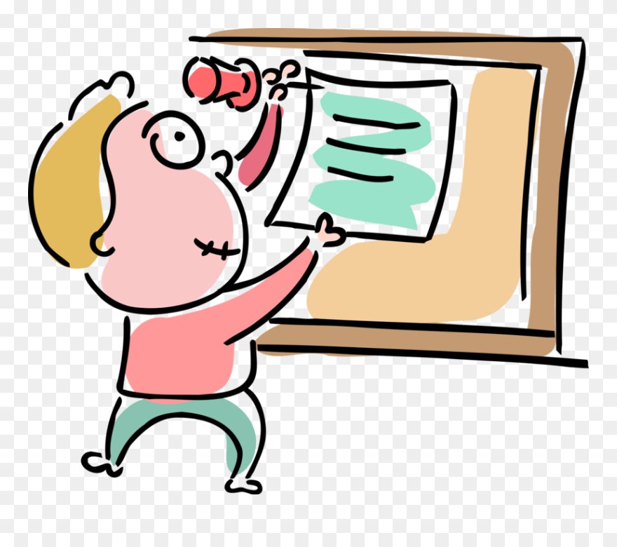 Vector Illustration Of Businessman With Push Pin Thumbtack Clipart