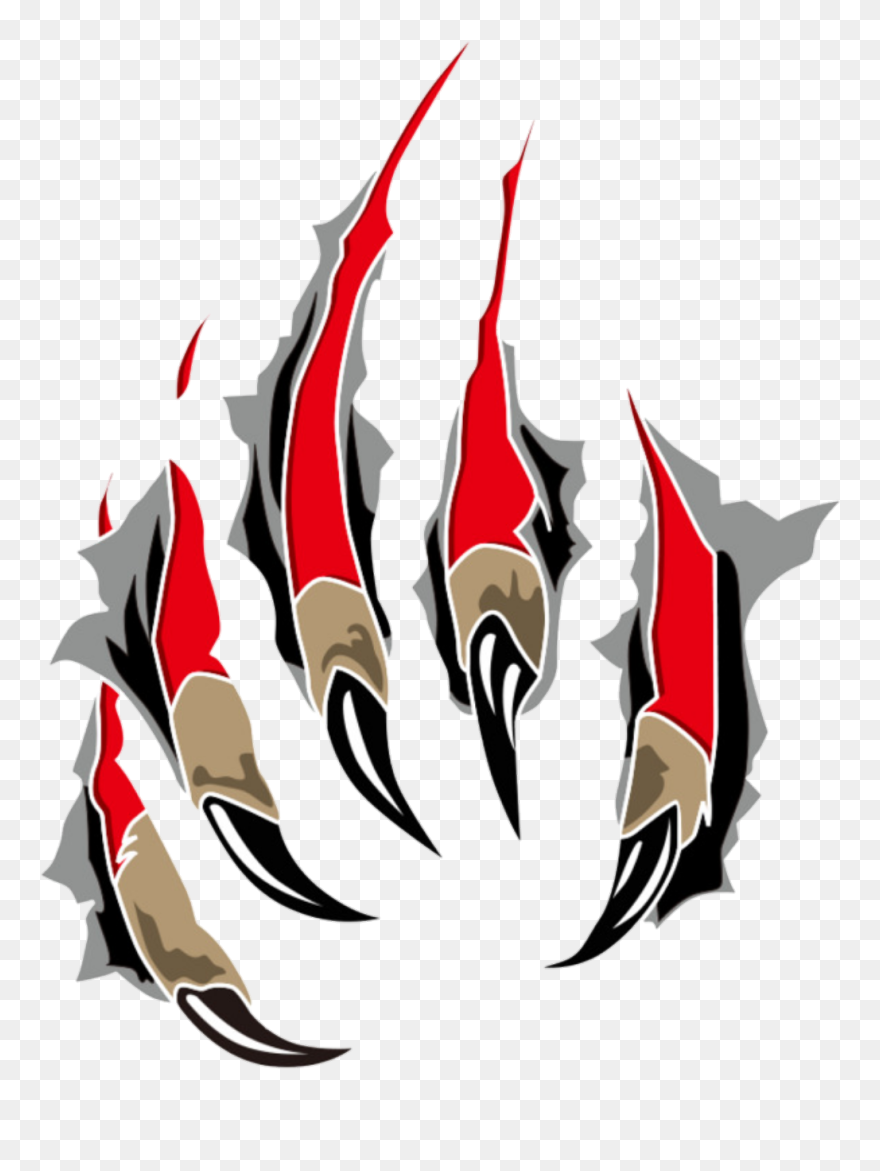 #claws #clawmarks #redclawmarks #scratches #redscratches - Transparent Background Claw Marks Png Clipart