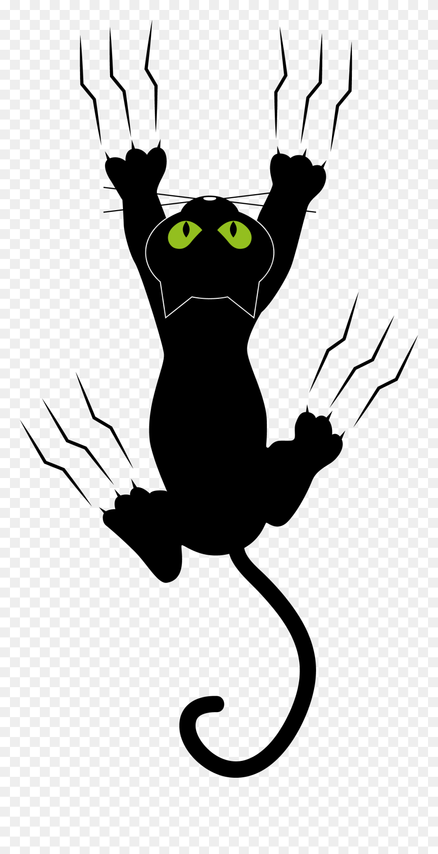 Cat Kitten Dog Paw - Cat Claw Black White Clipart
