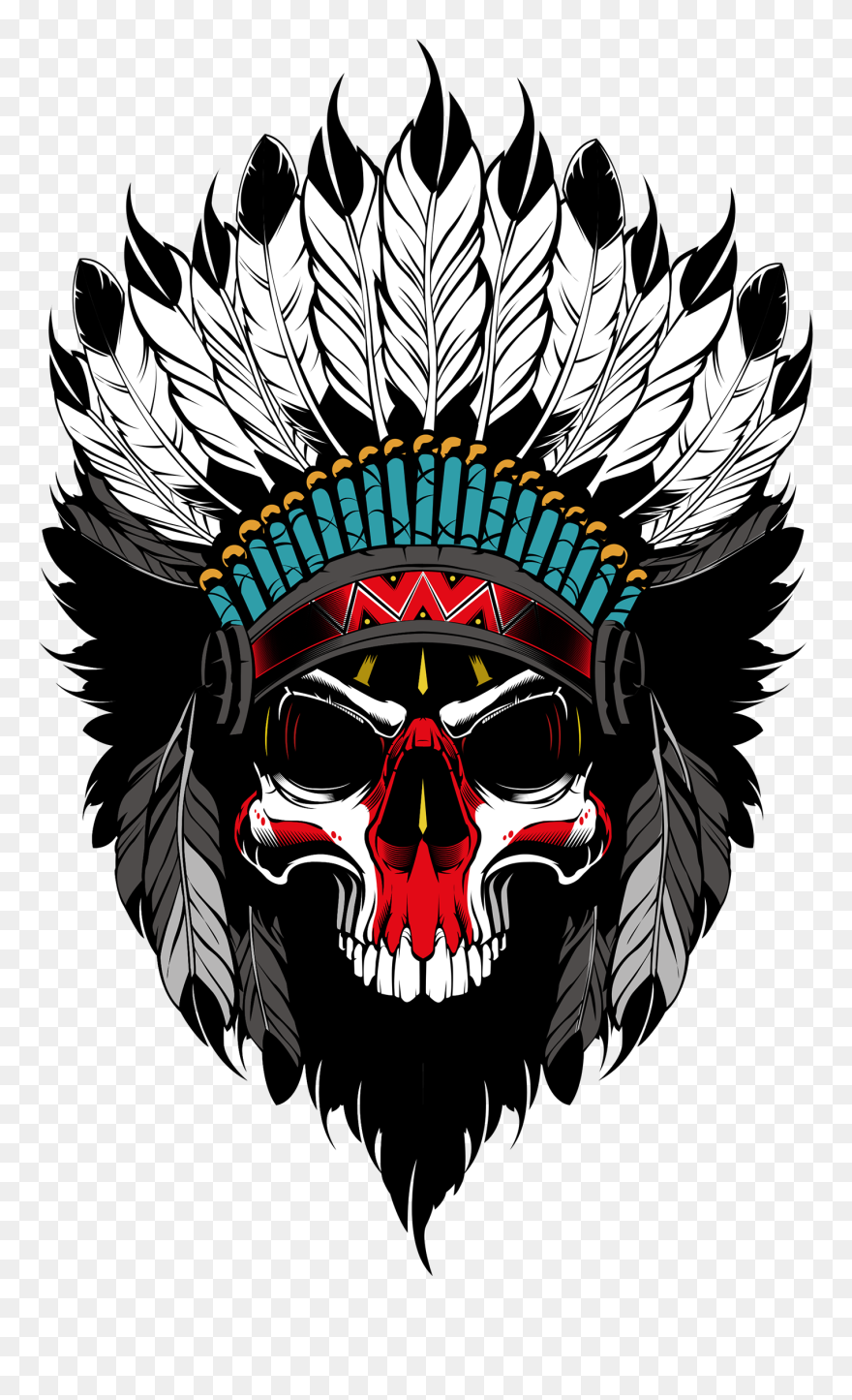 Indian S On Behance - Indian Skull Clipart