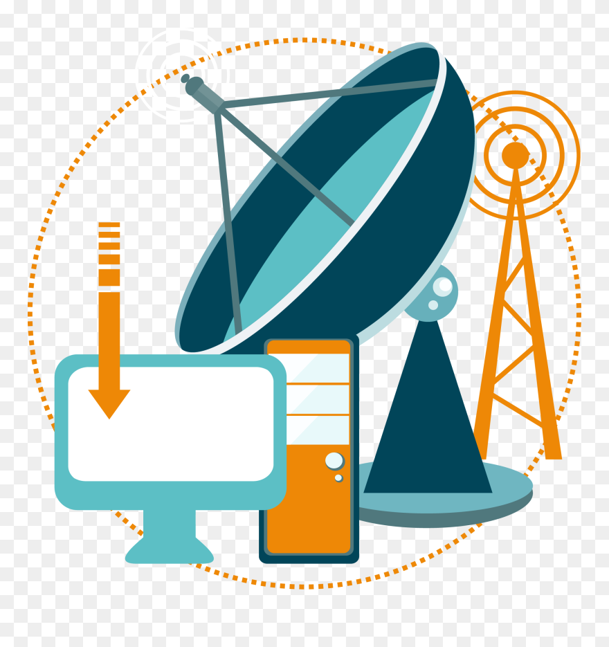 Senetasicons Orange-38 - Data Transmission Clip Art - Png Download