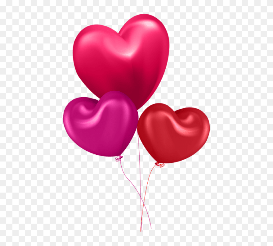 Free Png Download Balloon Hearts Transparent Png Images - Transparent Background Heart Balloons Png Clipart