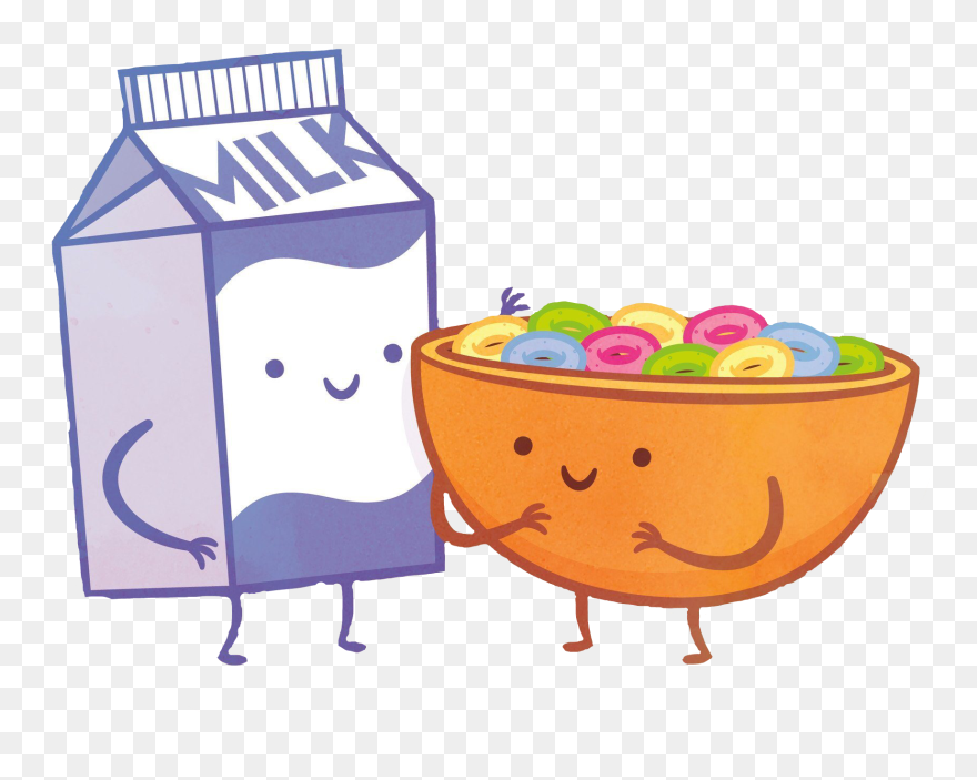 The Cropping Is Really Bad But I Give Up - Milk And Cereal Clipart - Png Download